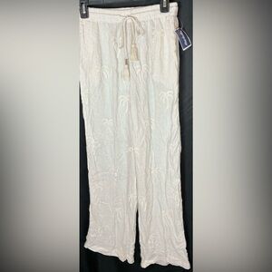 Blue Island Ivory Pants with Mandala Pattern